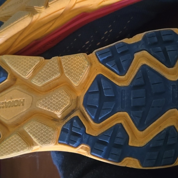 Hoka One One Navy and Red Athletic Shoes - Picture 6 of 6